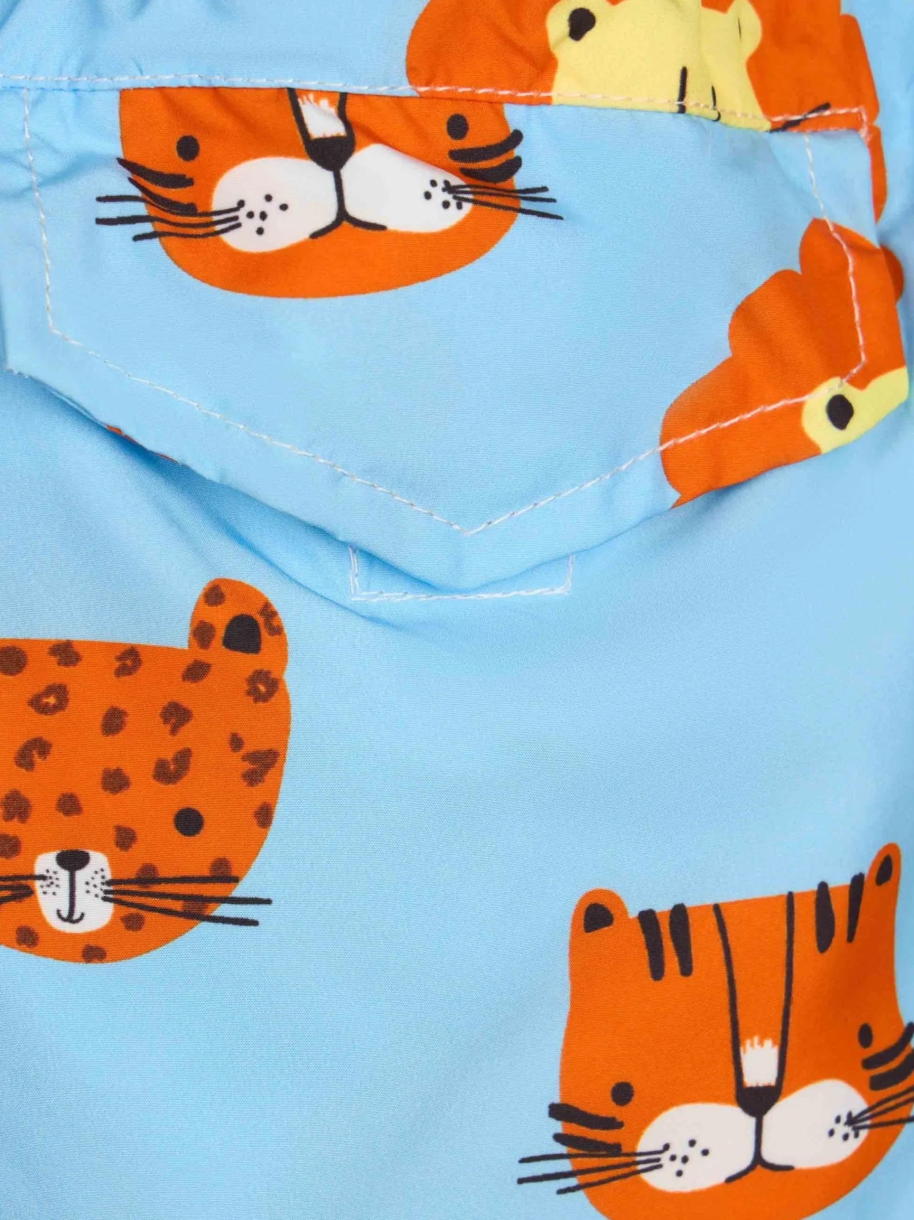 Badeshorts für Jungen aus leichtem Stoff von Jean Lighting mit Löwen-Print