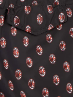 Badeshorts für Jungen aus leichtem Stoff mit Milan-Aufdruck | AC MILAN SPECIAL EDITION
