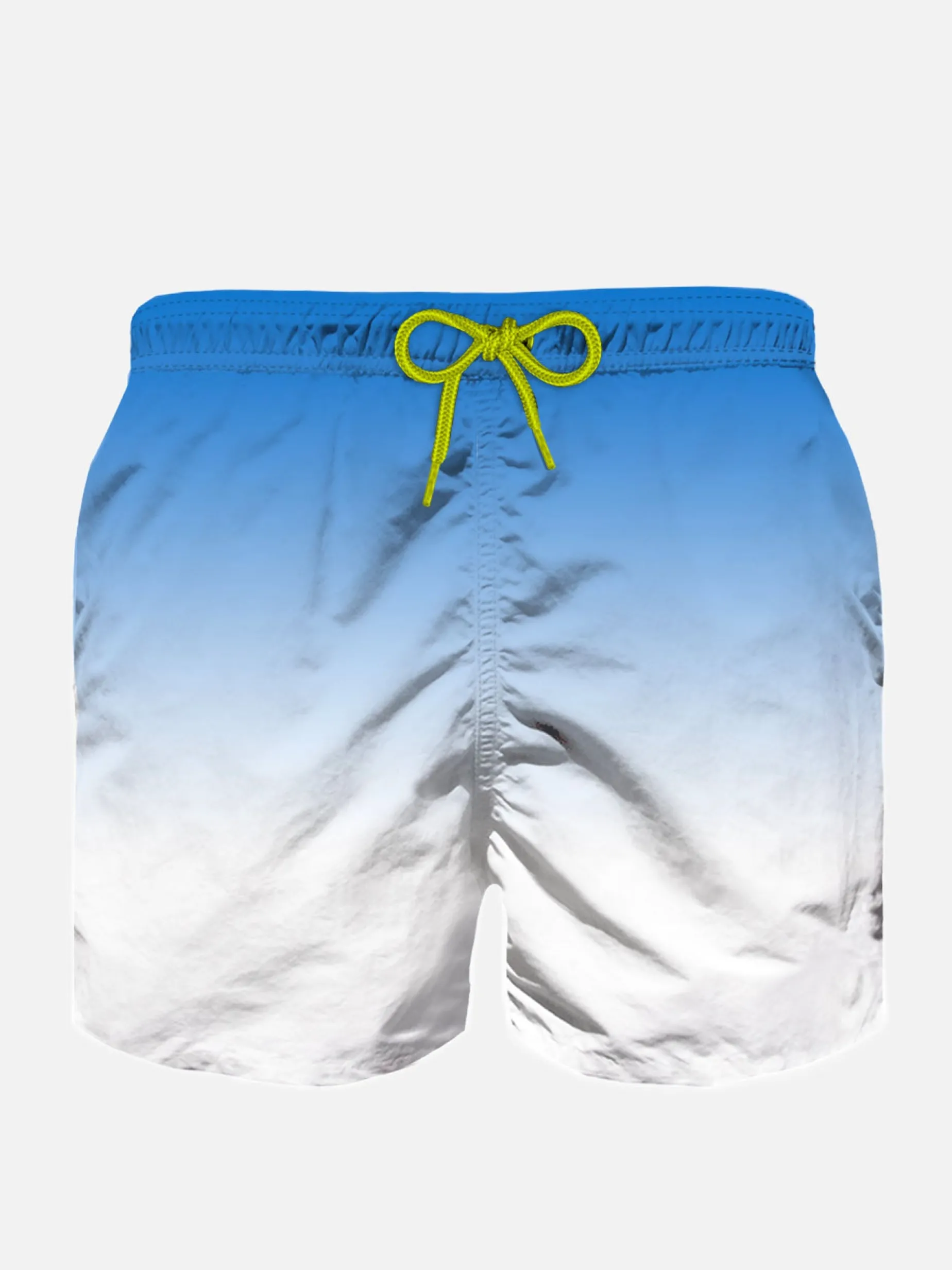Badeshorts für Jungen mit blauem und weißem Farbverlaufsdruck