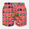 Badeshorts für Jungen mit mehrfarbigem Vespa-Allover-Print | VESPA PIAGGIO©