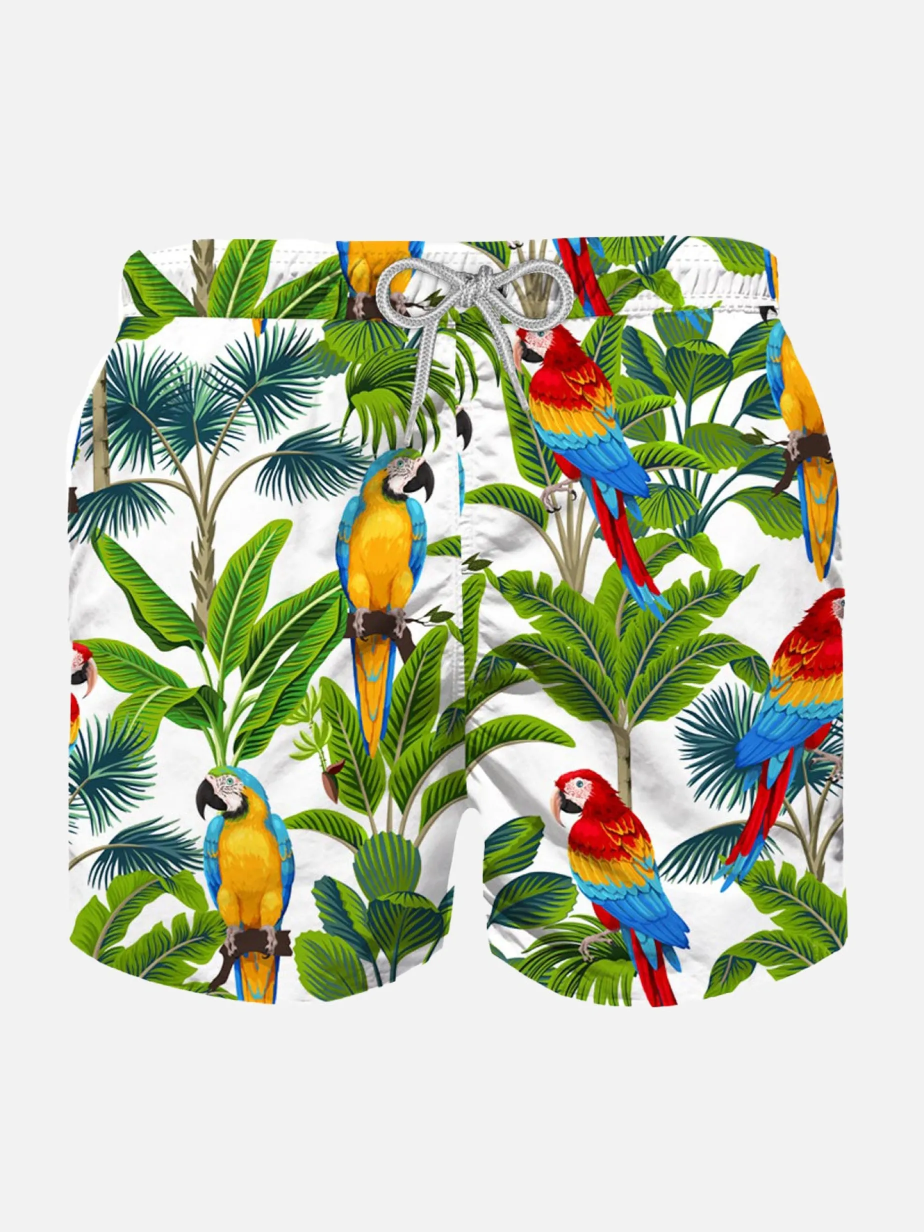 Badeshorts für Jungen mit Papageien-Print