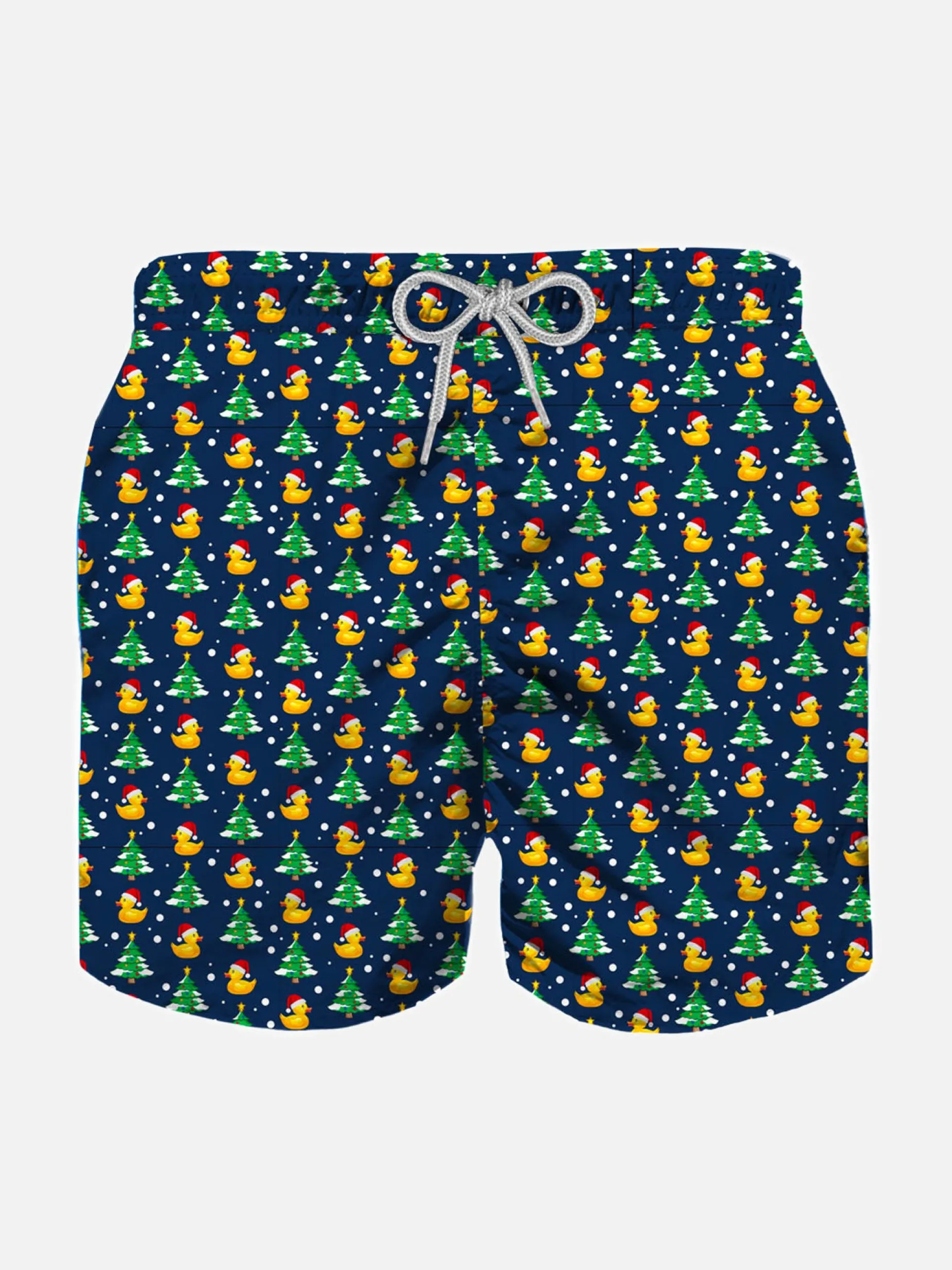 Badeshorts für Jungen mit weihnachtlichem Enten-Print