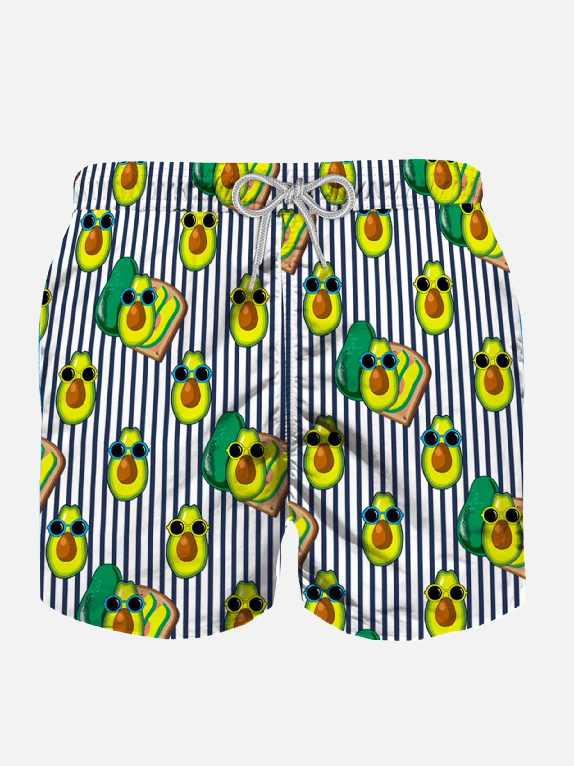 Badeshorts für Jungen mit Avocado-Toast-Aufdruck
