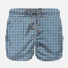 Badeshorts für Jungen mit blauem Vichy-Muster