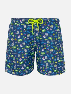 Badeshorts für Jungen mit Retro-Spiele-Print
