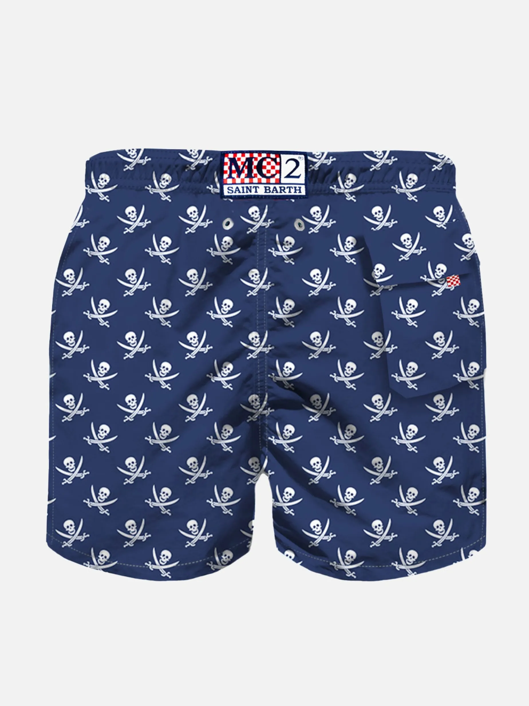 Badeshorts für Jungen mit Piratenschädel-Aufdruck