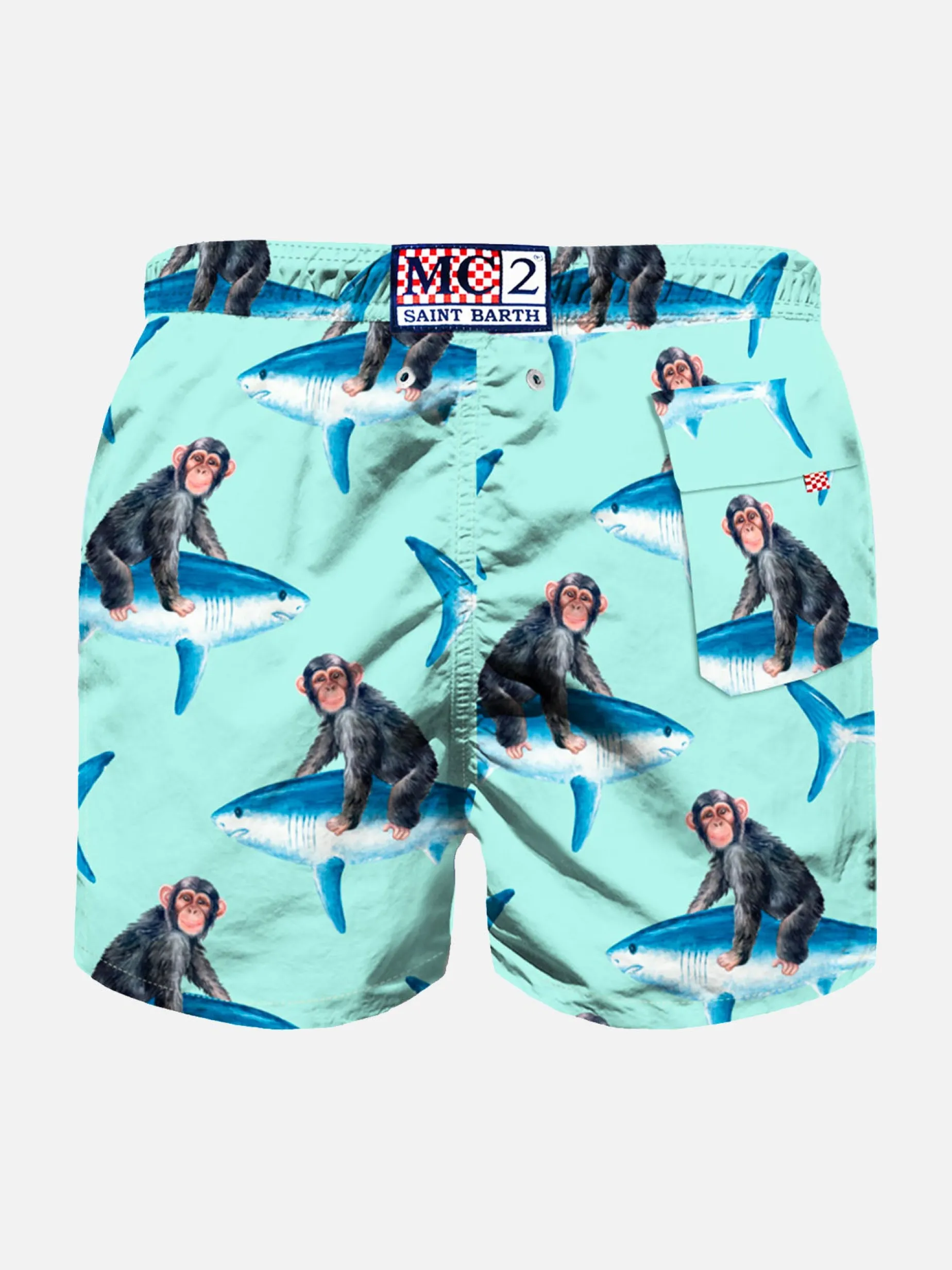 Badeshorts für Jungen mit Affenreiten