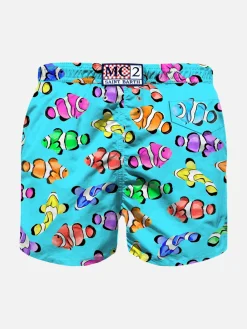 Badeshorts für Jungen mit mehrfarbigem Clownfisch-Print