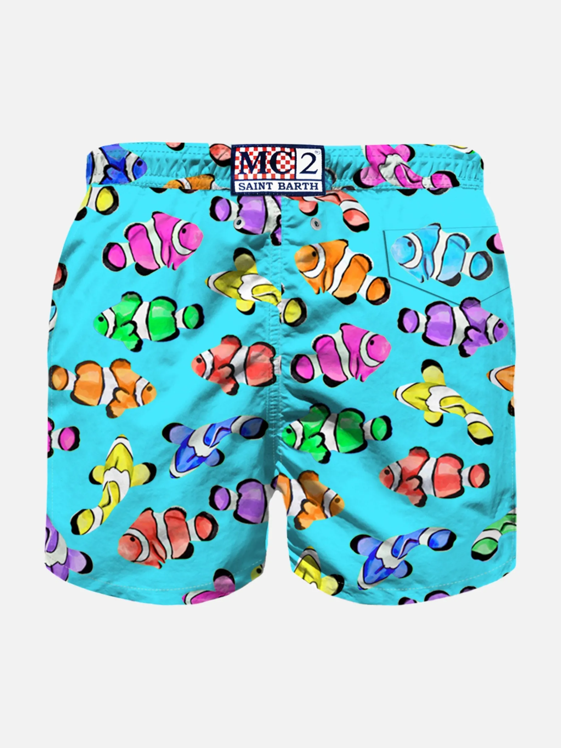 Badeshorts für Jungen mit mehrfarbigem Clownfisch-Print