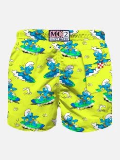 Badeshorts für Jungen mit Surfer-Schlumpf-Aufdruck | DIE SCHLÜMPFE SONDEREDITION
