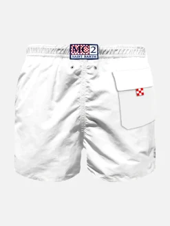Badeshorts für Jungen mit „Wolf of St. Barth“-Stickerei