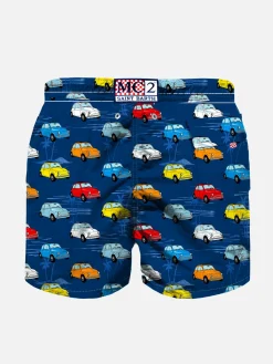 Badeshorts für Jungen mit mehrfarbigem Autos-Print