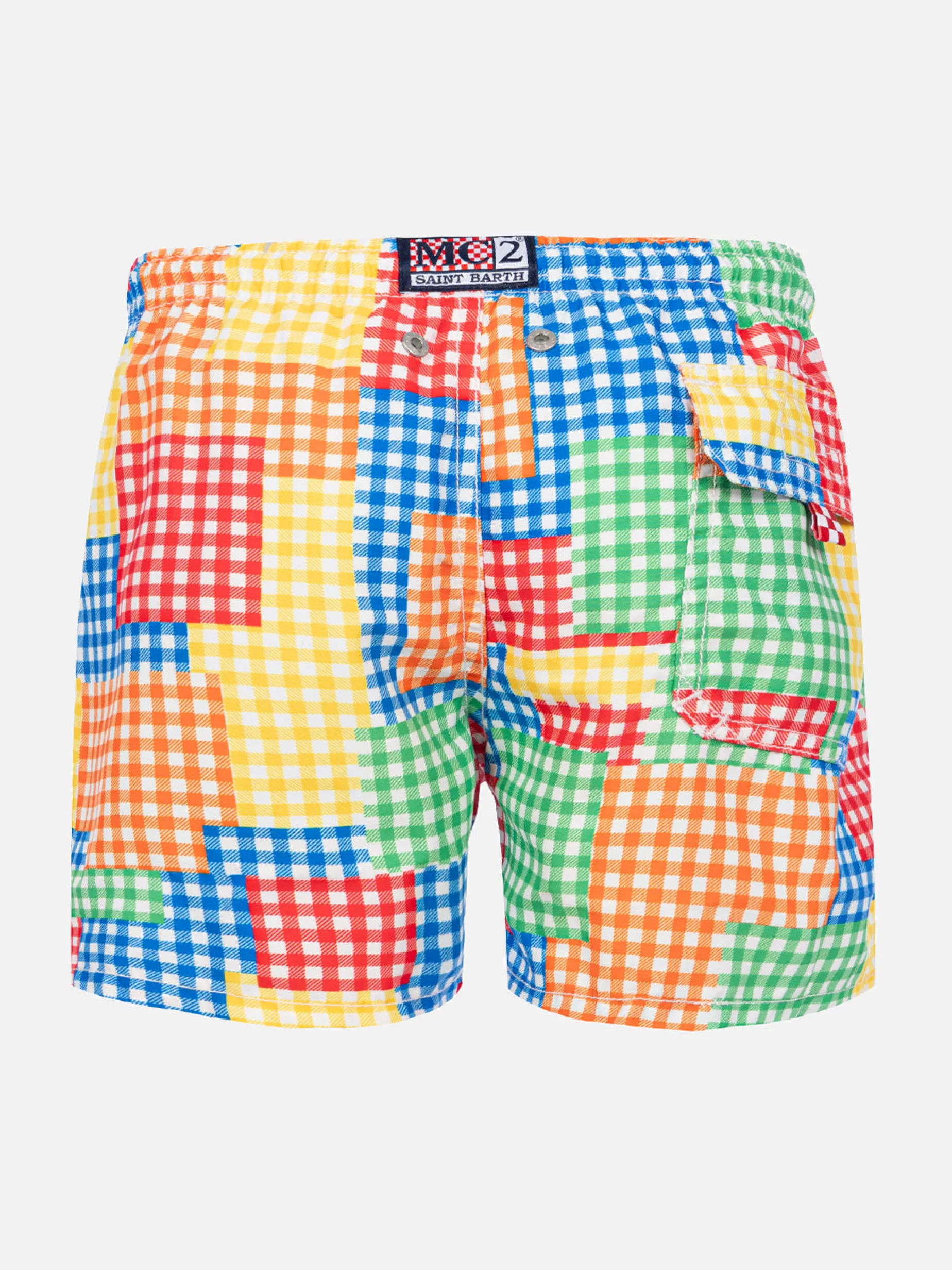 Badeshorts für Jungen mit Gingham-Print