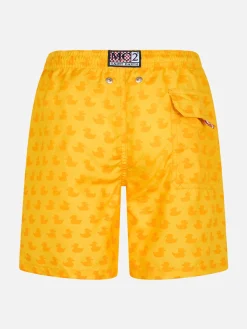 Badeshorts für Jungen mit temperaturreaktivem Aufdruck – Ducky-Aufdruck