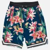 Badeshorts mit tropischem Print im Surf-Stil