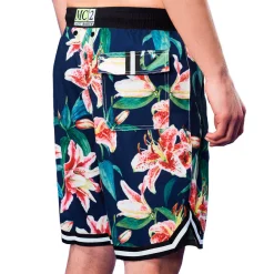 Badeshorts mit tropischem Print im Surf-Stil