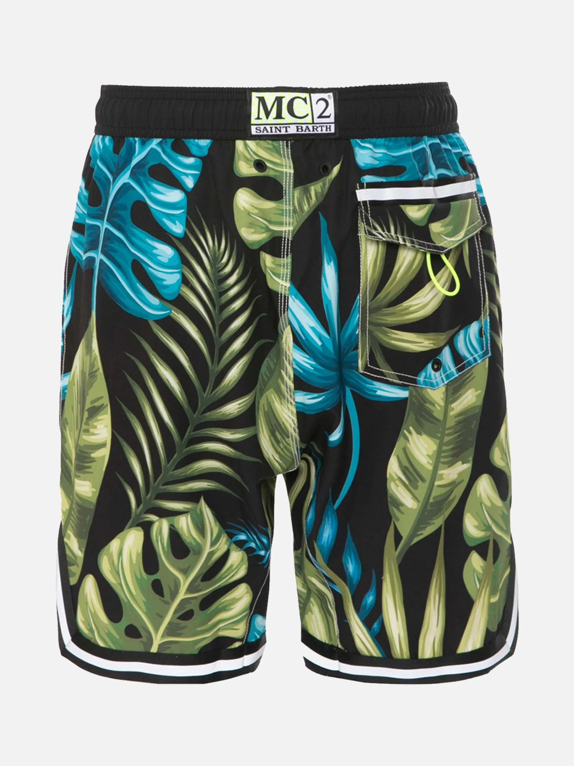 Badeshorts mit tropischem Print im Surf-Stil