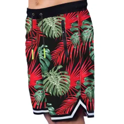Badeshorts mit tropischem Print im Surf-Stil