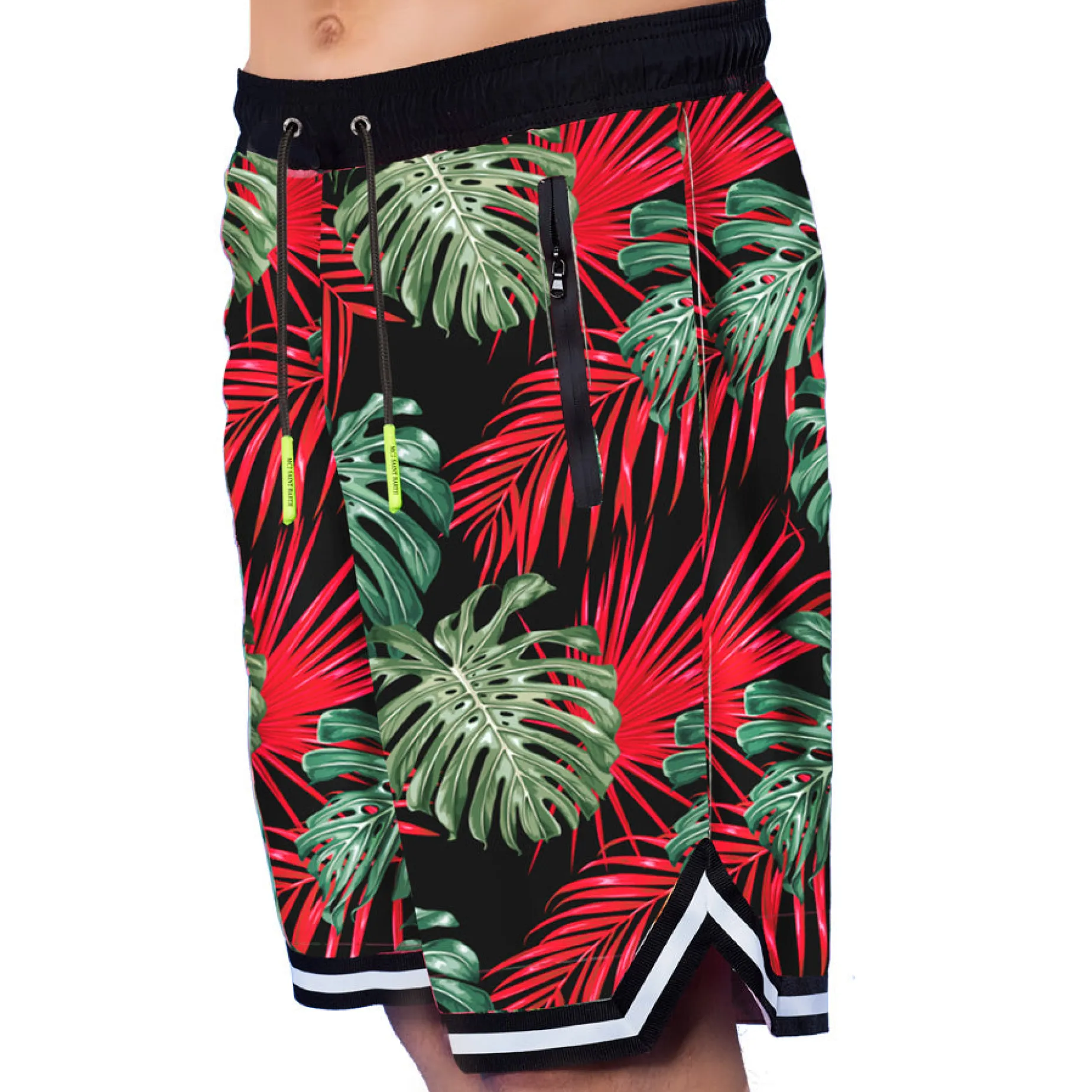 Badeshorts mit tropischem Print im Surf-Stil