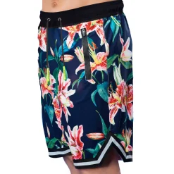 Badeshorts mit tropischem Print im Surf-Stil