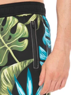 Badeshorts mit tropischem Print im Surf-Stil