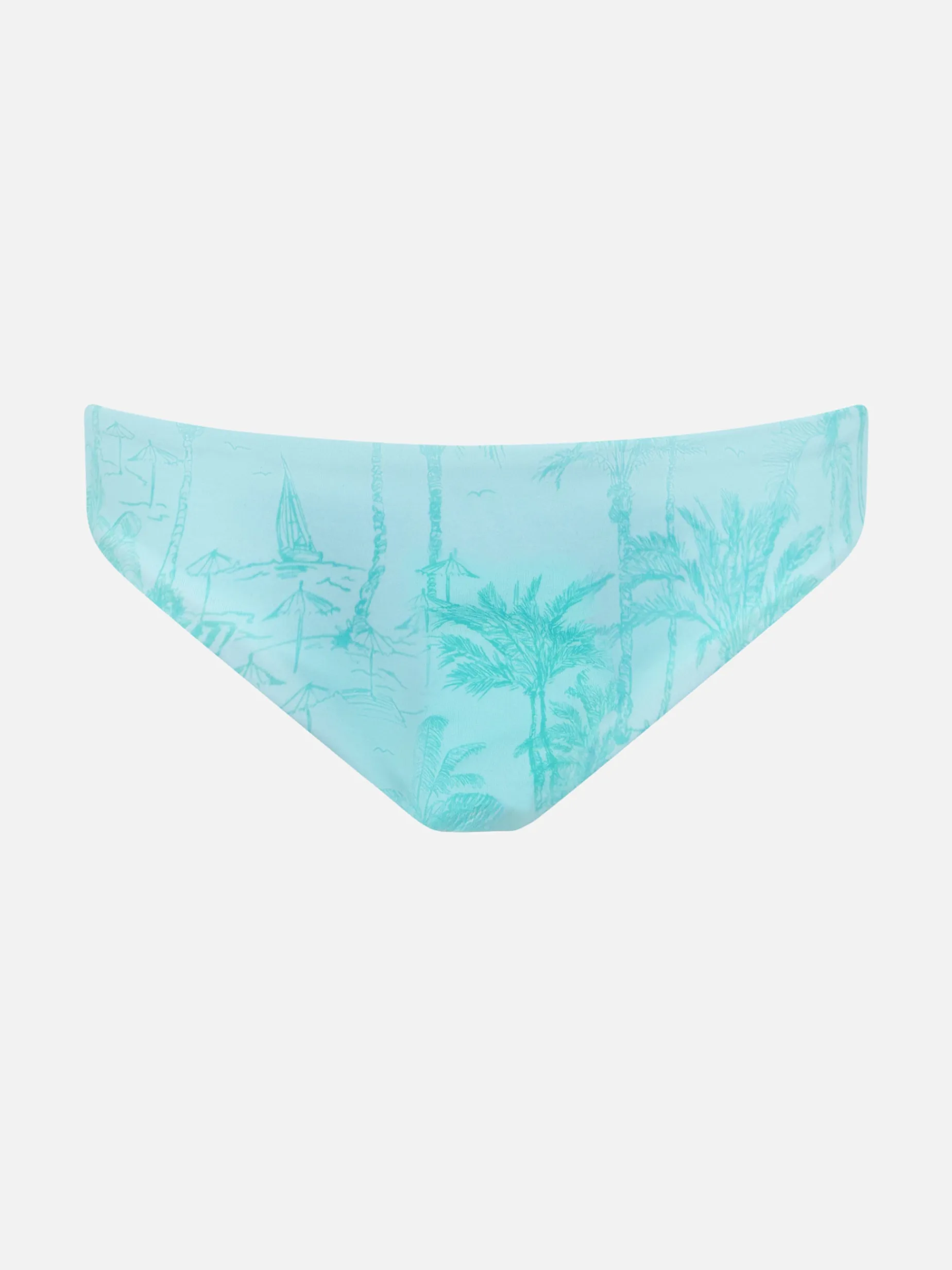 Badeslip für Mädchen Madame mit Schleife und Toile de Jouy-Print