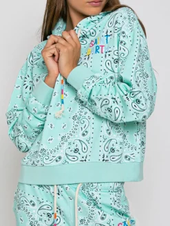 Bandana-Kapuzenpullover aus Baumwolle mit Saint-Barth-Stickerei