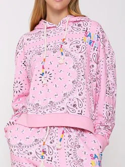 Bandana-Kapuzenpullover aus Baumwolle mit Saint-Barth-Stickerei