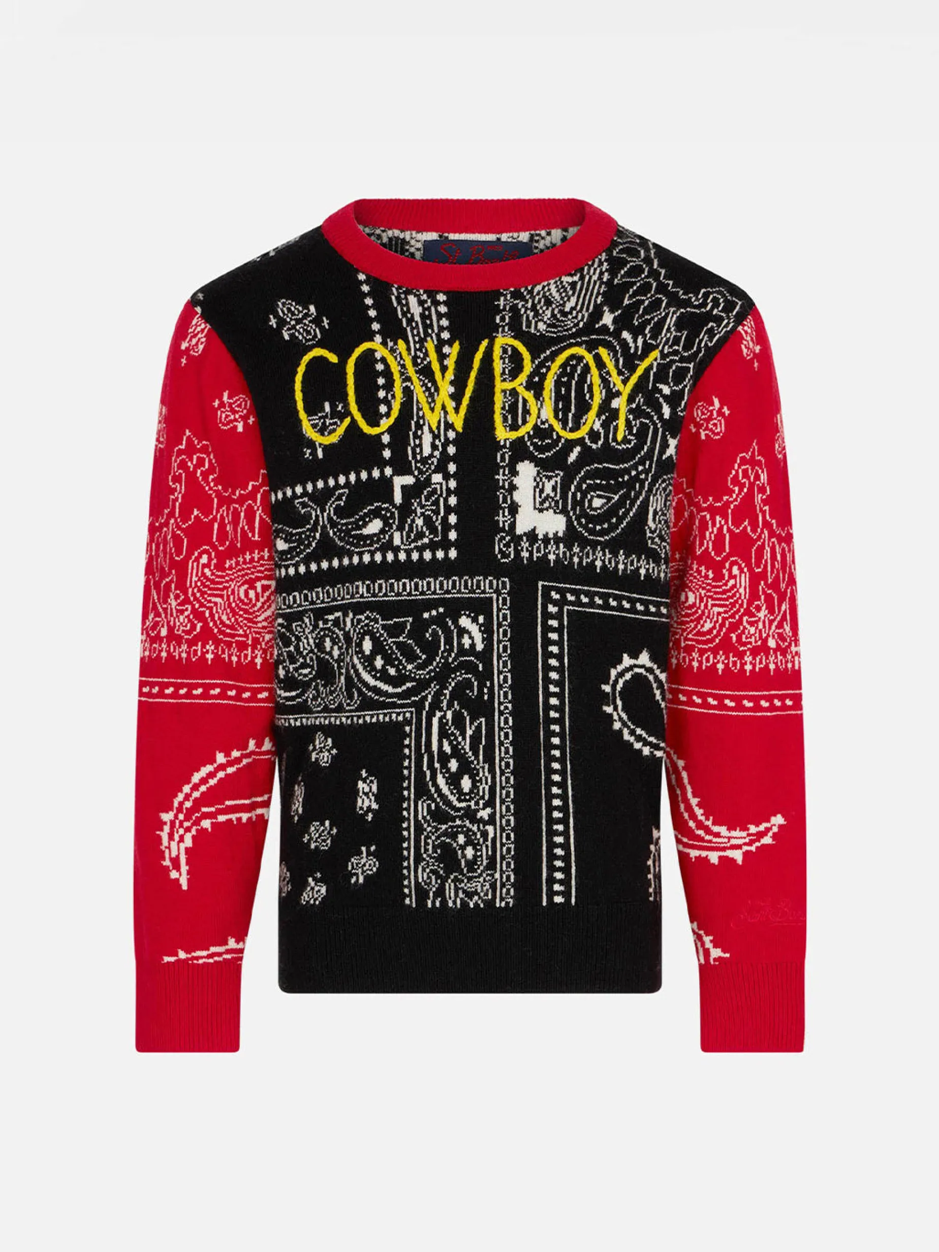 Bandana-Pullover für Jungen mit Cowboy-Stickerei