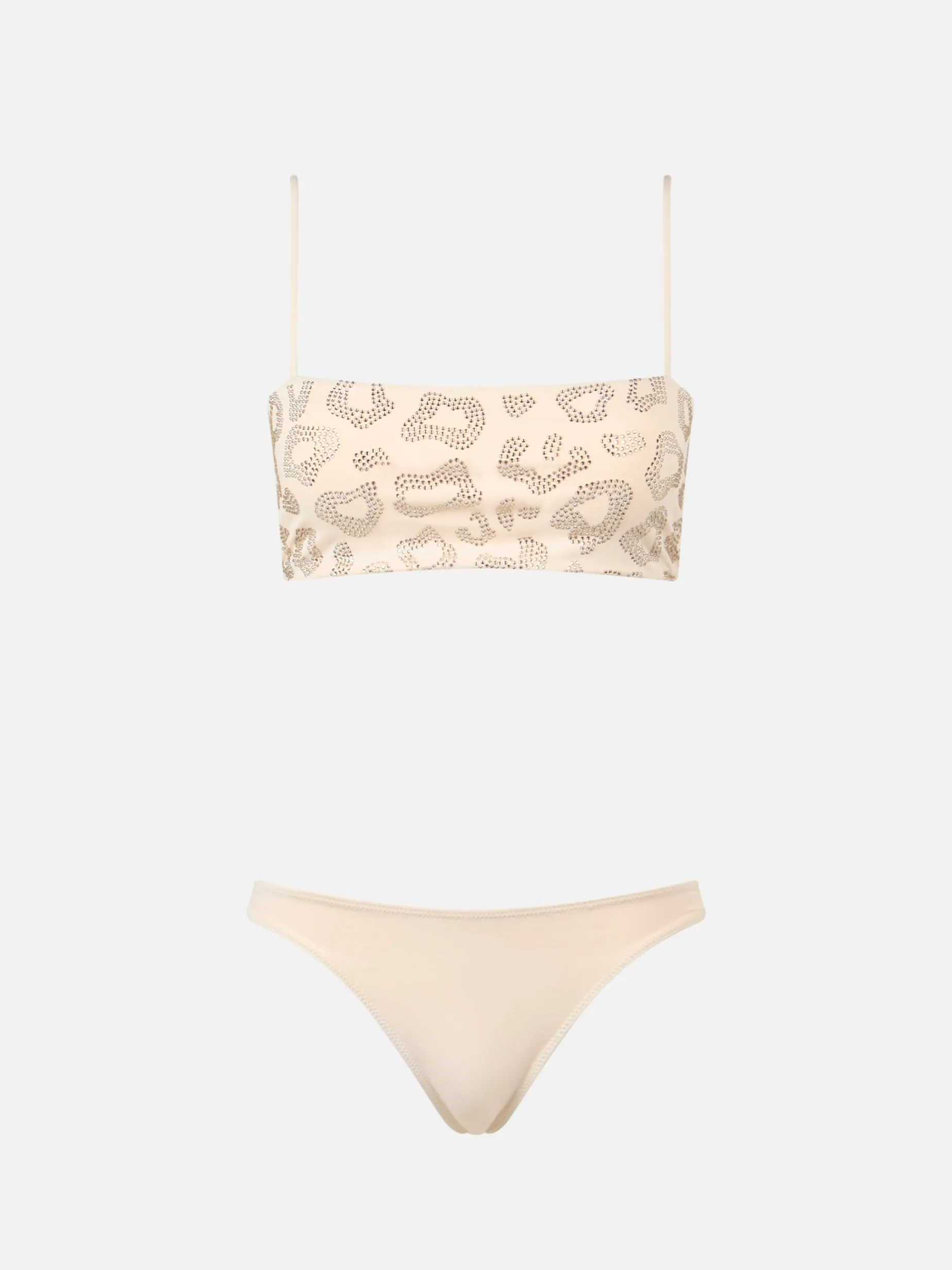 Bandeau-Bikini für Damen im Animalier-Stil Athena Naomi mit Strasssteinen