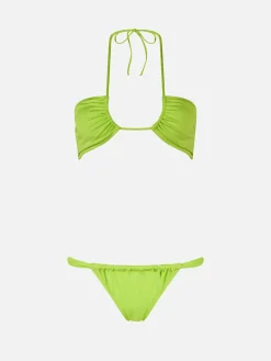 Bandeau-Bikini für Damen in Limettengrün von Dahlia Noelle