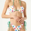 Bandeau-Bikini für Damen mit Gänseblümchen-Print