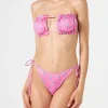 Bandeau-Bikini für Damen mit Paisley-Print