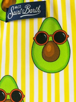 Bandeau-Bikini für Damen mit Avocado-Print
