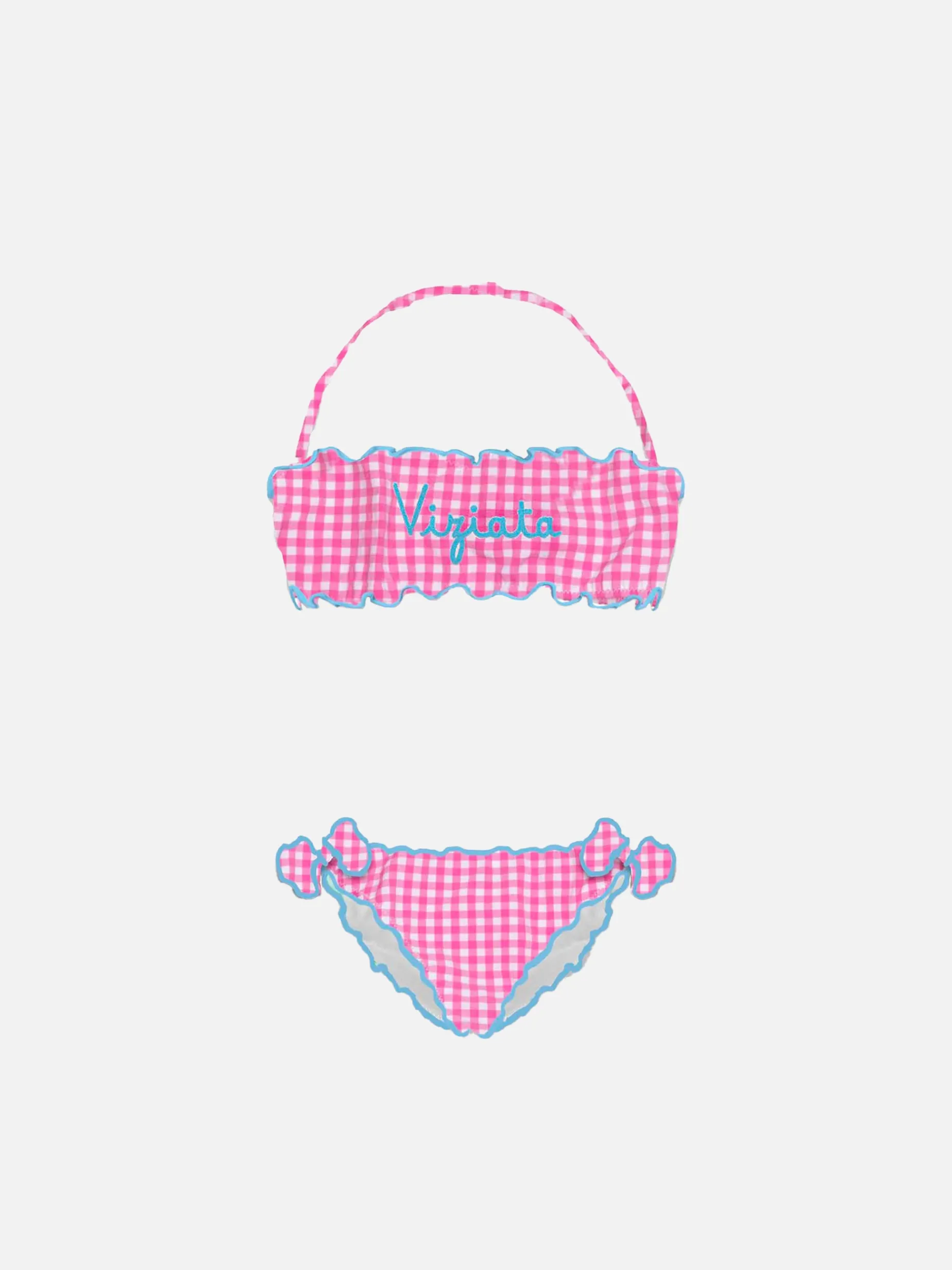 Bandeau-Bikini für Mädchen mit Viziata-Stickerei