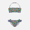 Bandeau-Bikini für Mädchen mit Ananas-Print