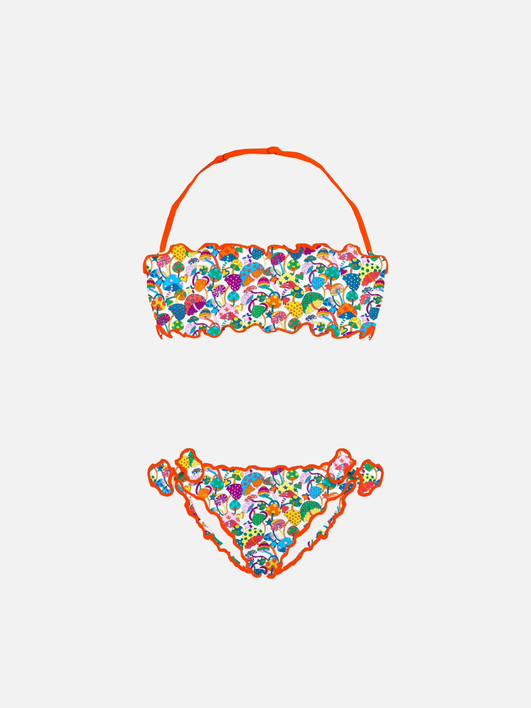 Bandeau-Bikini für Mädchen mit Liberty-Print | Hergestellt aus Liberty-Stoff