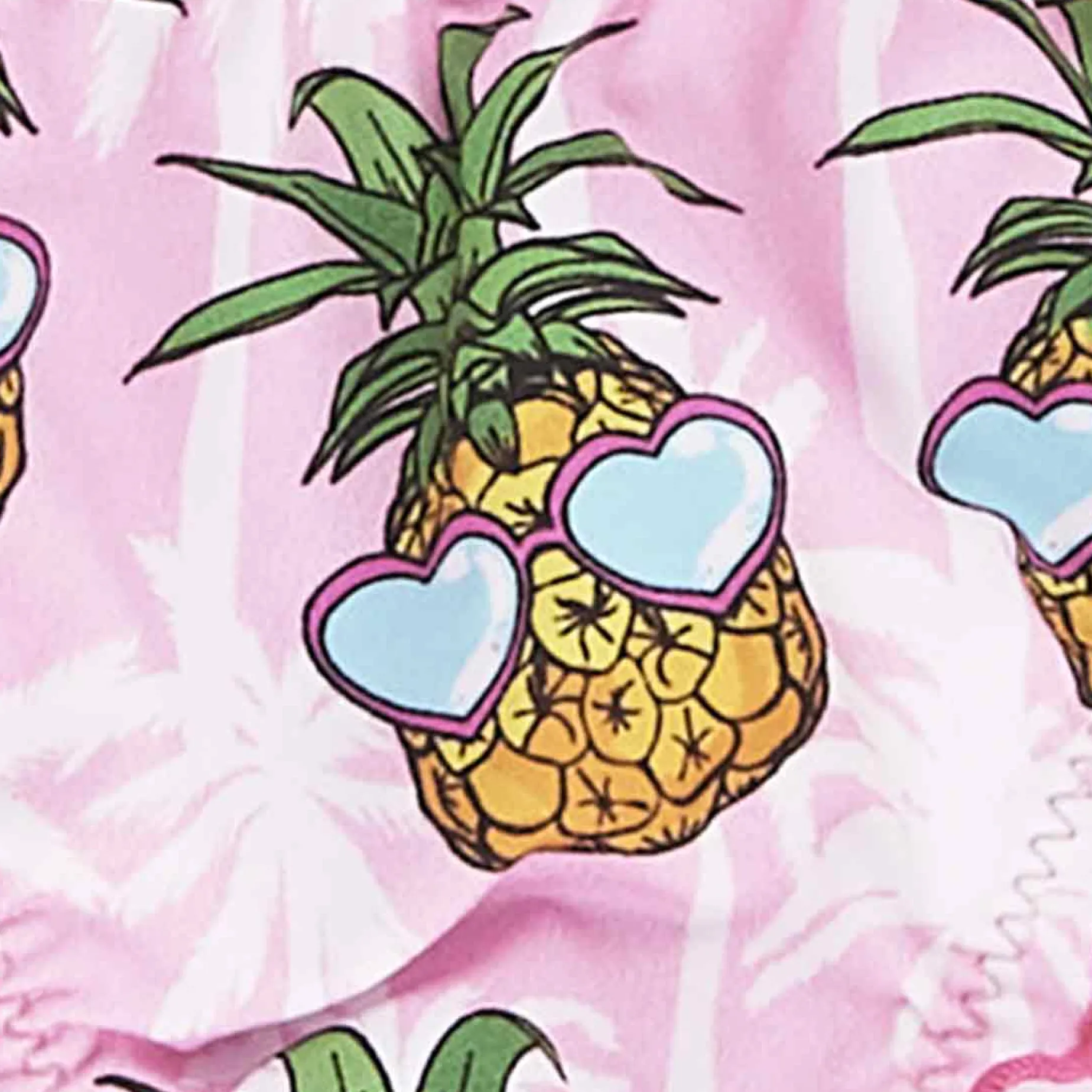 Bandeau-Bikini für Mädchen mit Ananas-Print
