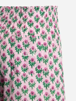 Baumwoll-Rüschenshorts Ander P für Mädchen mit Blumendruck