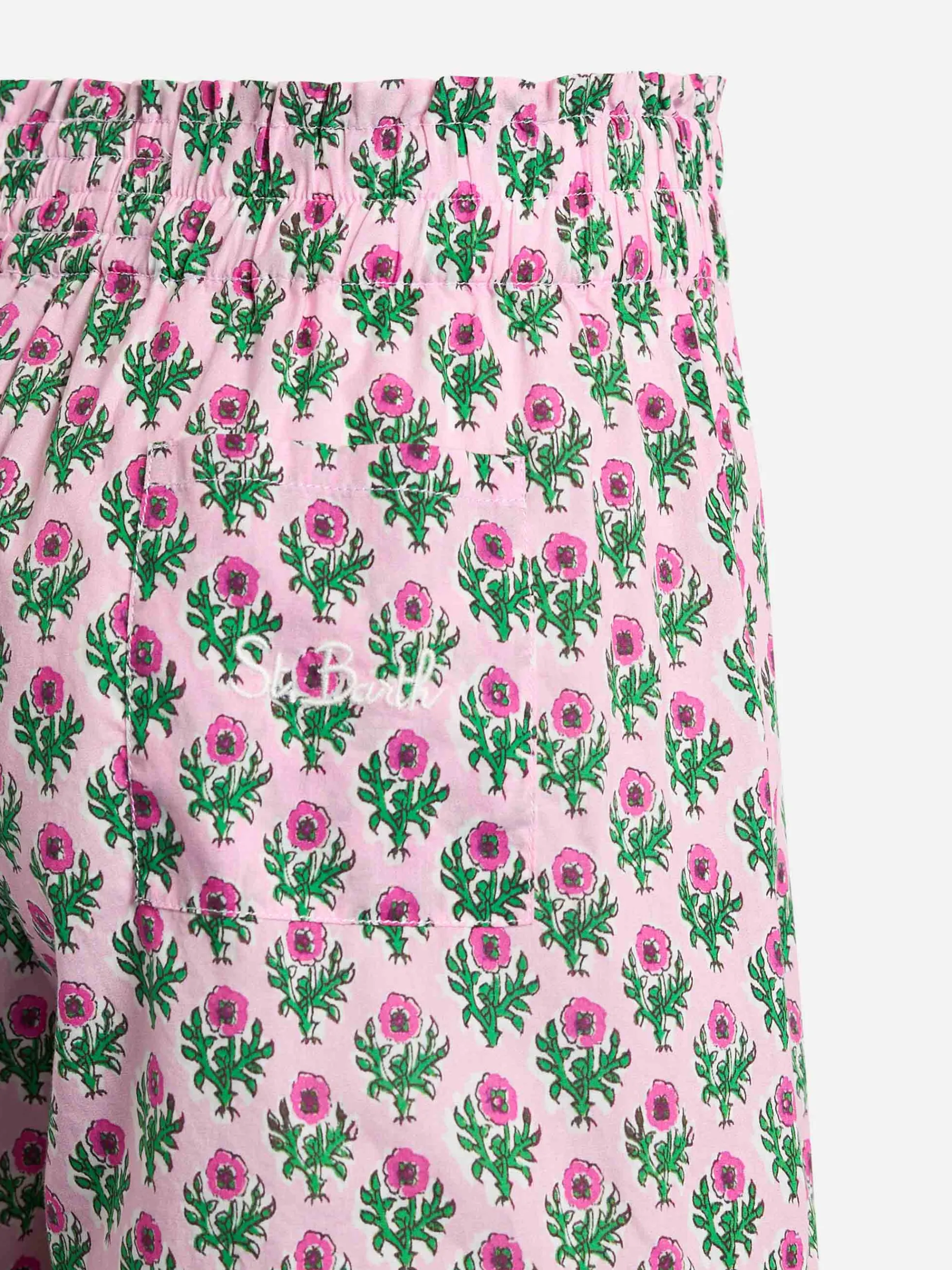 Baumwoll-Rüschenshorts Ander P für Mädchen mit Blumendruck