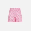 Baumwollshorts für Mädchen mit Gänseblümchen-Stickerei