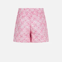 Baumwollshorts für Mädchen mit Gänseblümchen-Stickerei