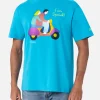 Baumwoll-T-Shirt für Herren mit platziertem Lodola-Aufdruck und Stickerei | MARCO LODOLA SPECIAL EDITION