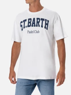 Baumwoll-T-Shirt für Herren mit platziertem St. Barth Padel Club-Aufdruck