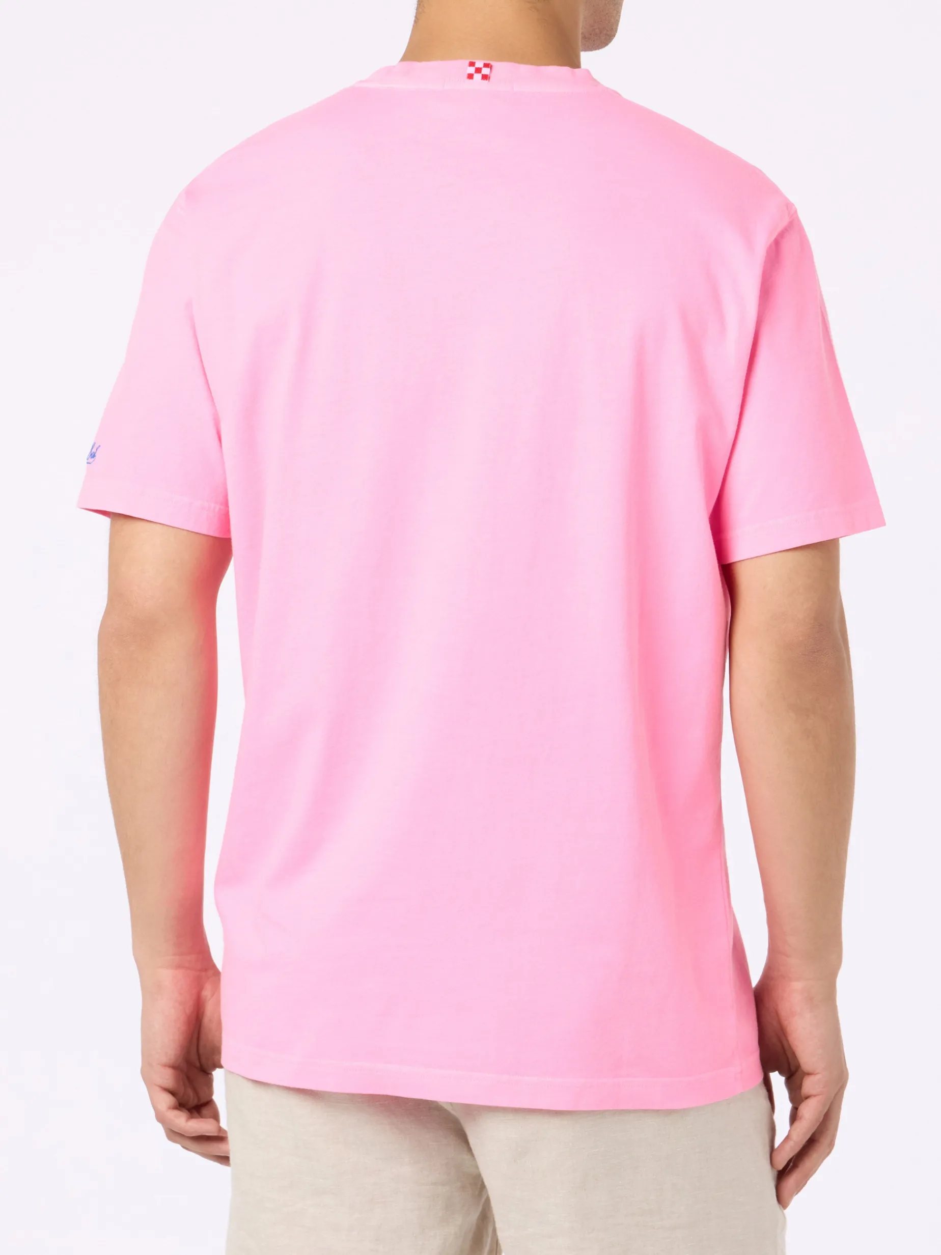 Baumwoll-T-Shirt für Herren mit Panda-Aufdruck und Stickerei | FIAT PANDA SPECIAL EDITION