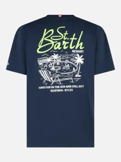 Baumwoll-T-Shirt für Herren mit platziertem St. Barth Resort-Aufdruck