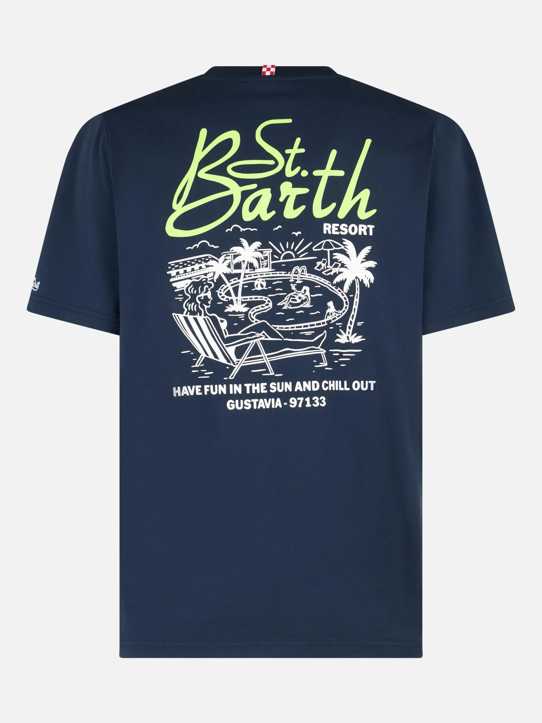 Baumwoll-T-Shirt für Herren mit platziertem St. Barth Resort-Aufdruck