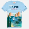Baumwoll-T-Shirt für Jungen mit Capri-Postkartendruck