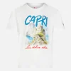 Baumwoll-T-Shirt für Jungen mit „Capri La dolce Vita“-Aufdruck auf der Vorderseite