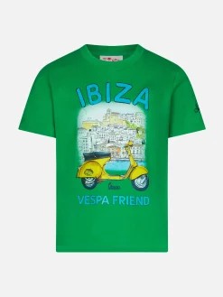 Baumwoll-T-Shirt für Jungen mit Ibiza-Vespa-Aufdruck | VESPA® SONDEREDITION
